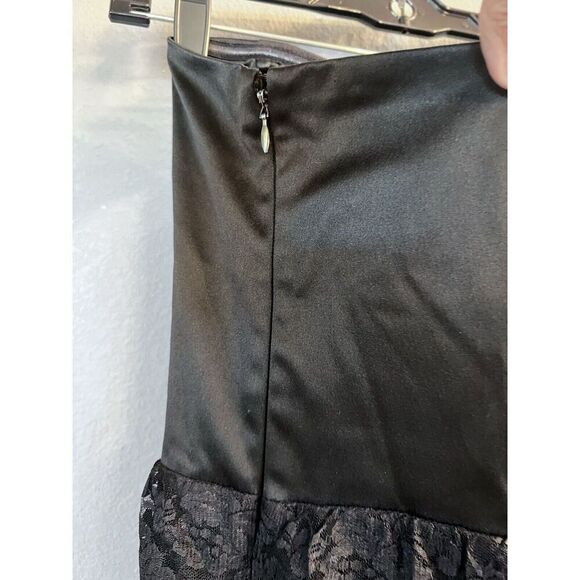 Express Design Studio Dress Strapless Ruffle Mini Tiered Black Womens 12‎ - Picture 5 of 10